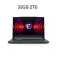 2024 MSI Thin 15 Gaming Notebook 15.6 Inch 2.5K FHD 144Hz IPS Screen Netbook i7-12650H 32GB 2TB SSD RTX4050 Laptop Computer PC