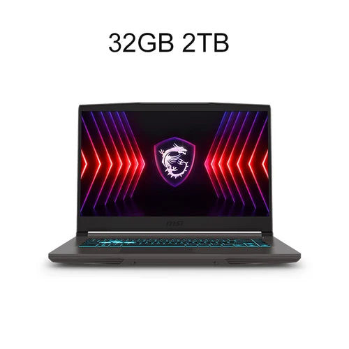 2024 MSI Thin 15 Gaming Notebook 15.6 Inch 2.5K FHD 144Hz IPS Screen Netbook i7-12650H 32GB 2TB SSD RTX4050 Laptop Computer PC