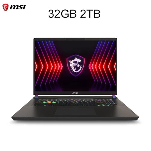 2024 MSI Vector 17 HX Gaming Laptop 17 Inch QHD 2.5K 240Hz IPS Screen Netbook i9-14900HX 32GB 1TB RTX4070 Notebook Computer PC