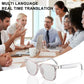 BT 5.4 Smart Glasses Wireless Earbuds Automatic Voice Translation Audio Glasses Support 75 Languages AI Translator Glasses