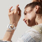 Megkhla Apple Watch Screen Protector, Bling Case For Apple Watch 40mm 44mm 41mm 45mm SE Series 8 7 6 5 4 With Hard PC Tempered Glass Rhinestone Protection Full Face Case Accessories For IWatch Girls & Women