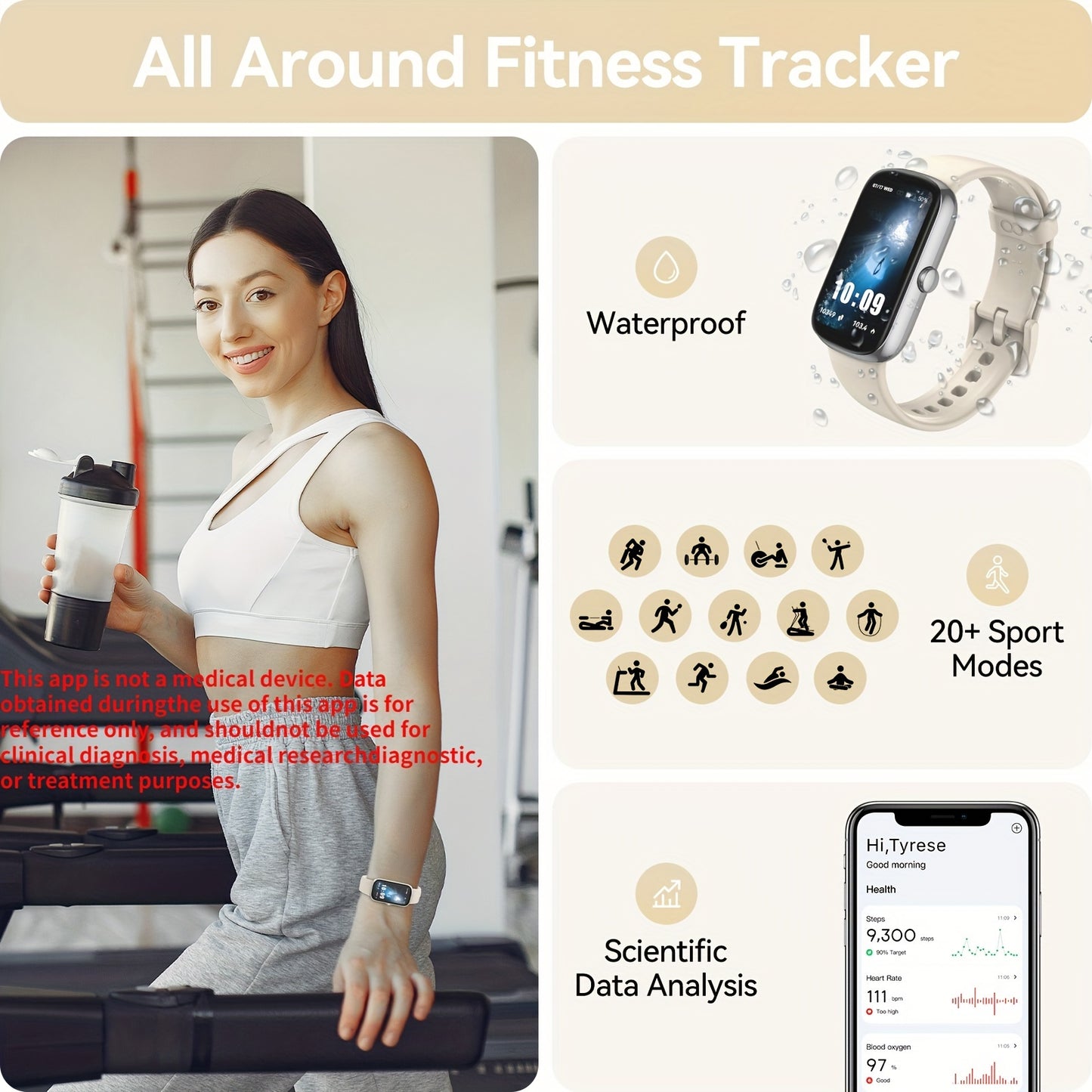 Smart Watch For Men Women, 1.47" Fitness Tracker Running Watch (Answer/Make Call), IP68 Waterproof, Pedometer, Sleep/Step/Activity, 110  Sport Modes Smartwatch For Adroid IOS