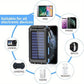 Solar Power Bank: Portable Charger with Dual LED Flashlights, USB Input/Output & Waterproof Solar Panel