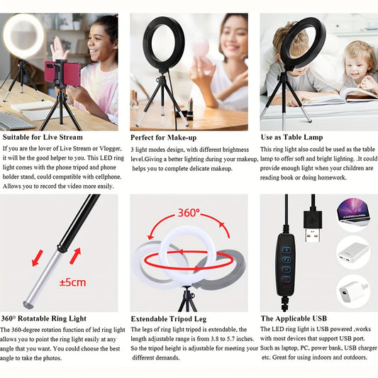 360° Rotatable Ring Light