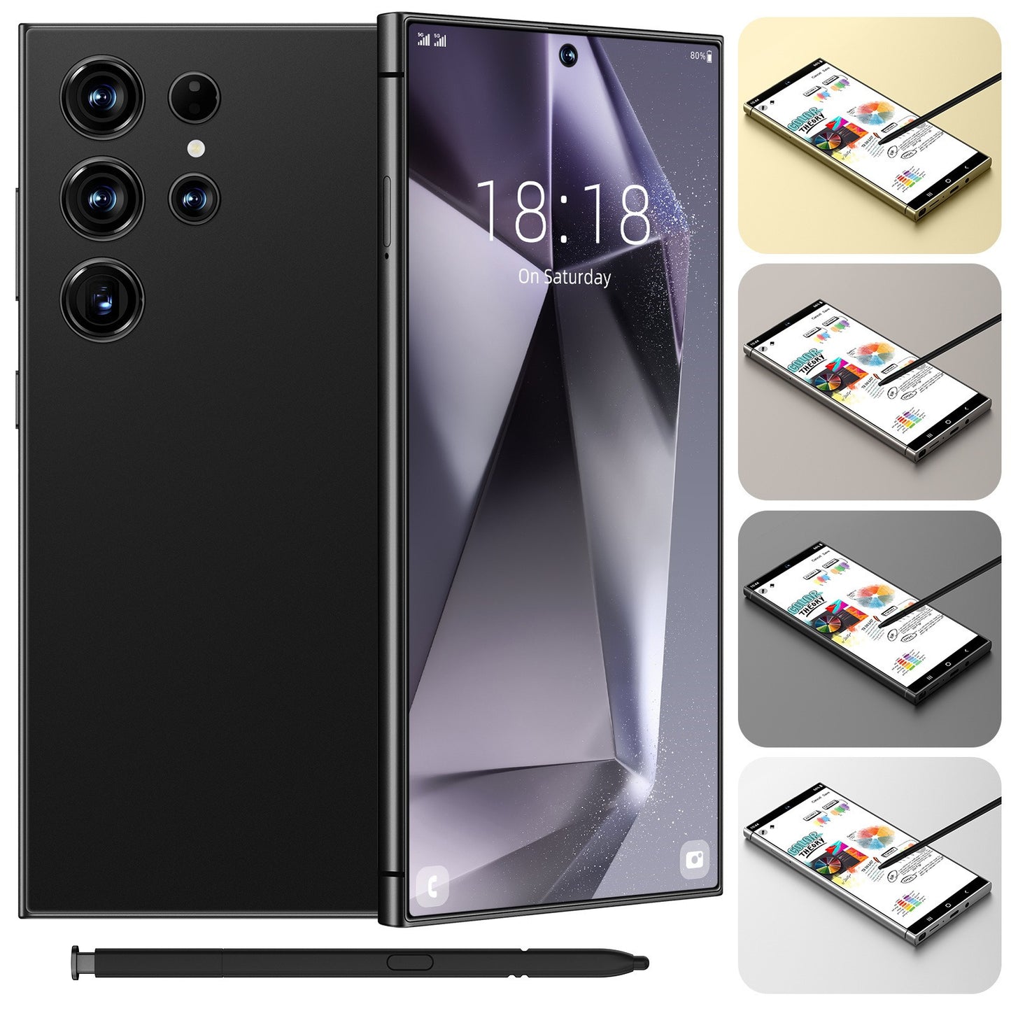 Unlocked Phone 5G Mobile Android 13 Phone with Built-in Stylus, 8GB   256GB, 6.8-inch Display, 50MP   13MP Cameras, 6800 MAh Dual-SIM