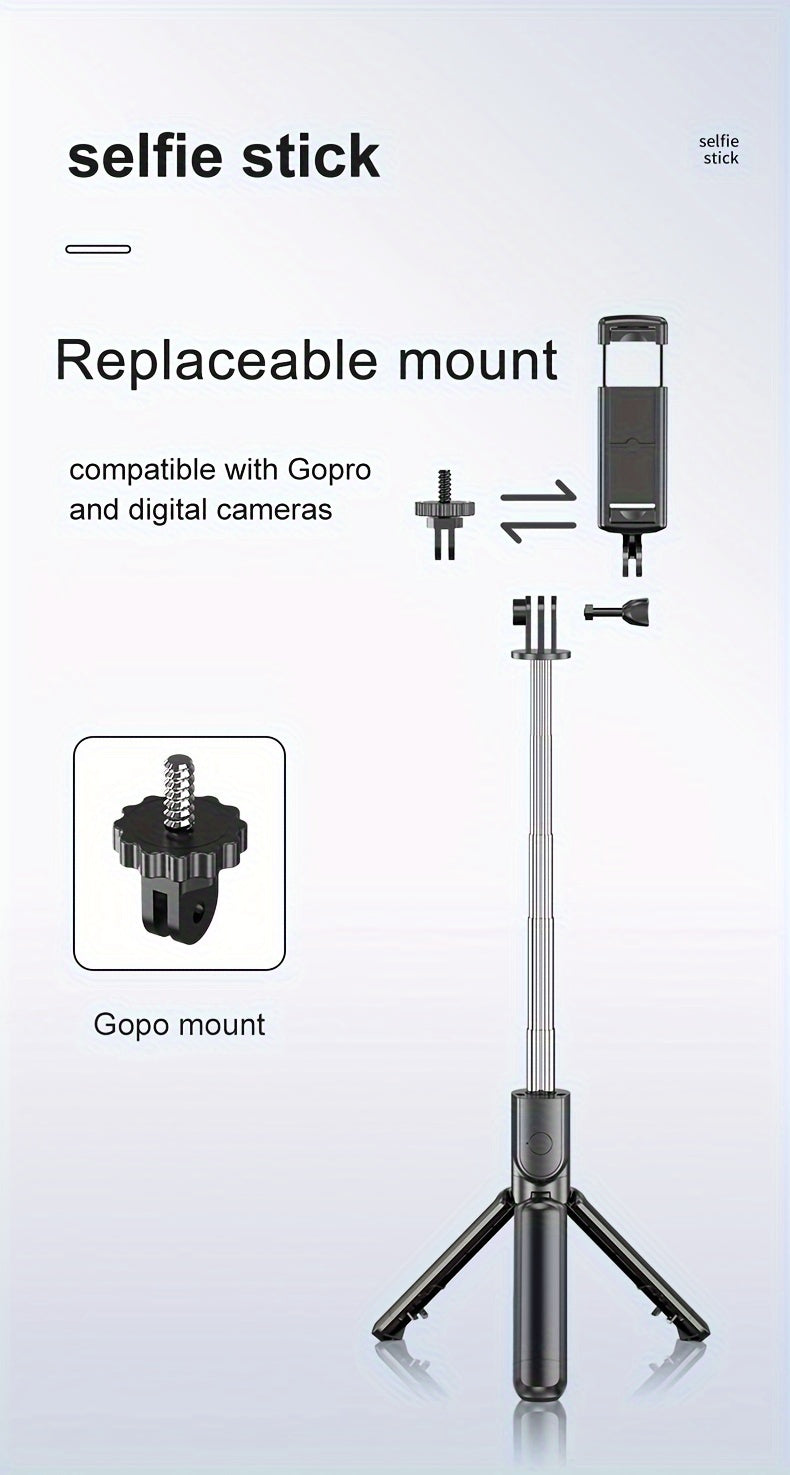 Extendable Cell Phone Selfie Stick, Smartphone Tripod Stand With Wireless Remote, 360° Rotation For IPhone/Samsung/Android Smartphones