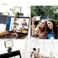 [Popular Choice] HOOSHU Selfie Ring Light Rechargeable 80 LED 3 Models Clip on Selfie Ring Light for Phone, Laptop, Live Stream, Tablet Meeting, Make up