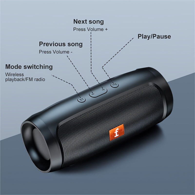 Ebaineng Portable Wireless Speaker, Dual Stereo with Bass Boost, Tabletop USB Charging, Button Control, Non-Waterproof, TF/USB Playback, Long-Lasting Lithium Battery, Ideal for Smartphones/Tablets, Thanksgiving/Christmas/Birthday Gift