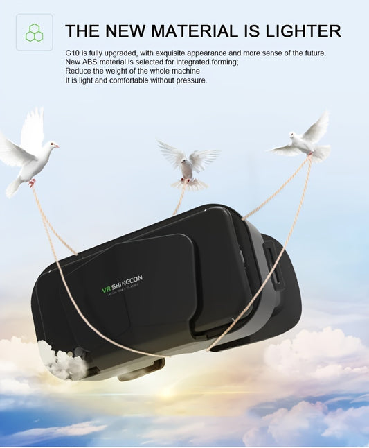 [Popular Choice] Adjustable 3D VR Headset for Smartphones - HD Blu-Ray Lens, Comfortable Nose Pads & Straps, Ideal for Movies & TV, Fits Phones up to 7.2" - Lightweight & Durable