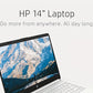 HP Newest 14" Ultral Light Laptop, For Students And Business, Intel Quad-Core Processor, 1-Year Office 365, Long Battery Life, Wi-Fi, Win11 H In S christmas gift