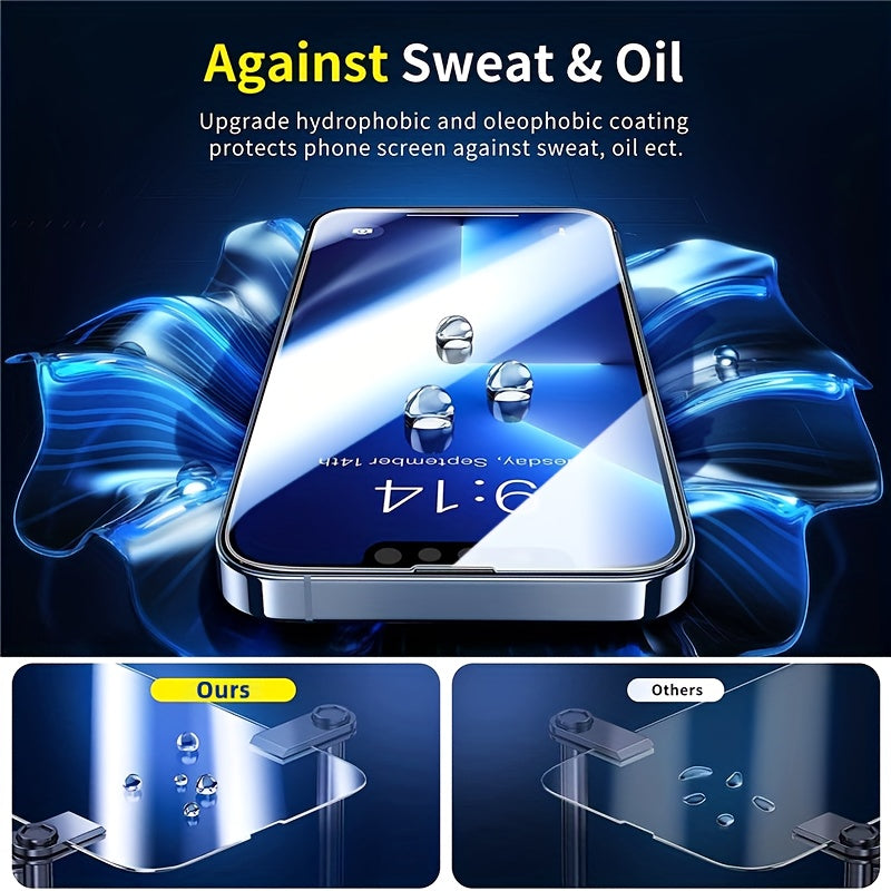 5Pcs Tempered Glass Screen Protectors for iPhone