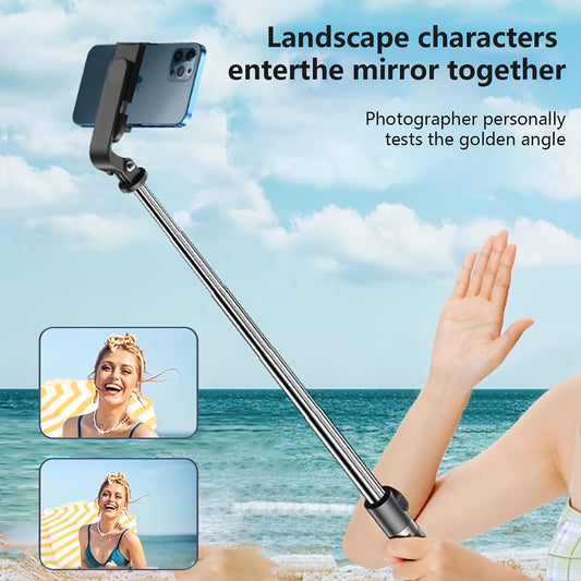 Mobile selfie stick, portable mini universal mobile phone holder, handheld anti shake stable, dedicated vlog tool for live streaming shooting, 360 degree rotating wireless photography tripod