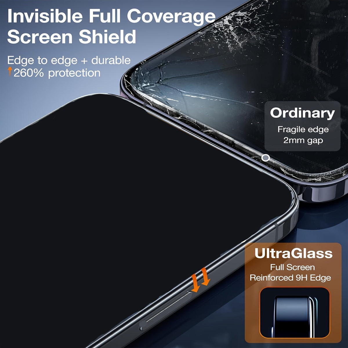 iPhone Tempered Glass Screen Protector with Easy Application Kit, Glossy Finish, Dust-Free Bubble-Free Installation - 1 Pack