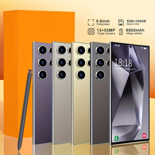 Andorid 13 Unlock Cell Phone, Touchscreen Unlock Smartphone, Dual SIM, Dual Standby, Face Recognition, 50 13MP HD Camera, 6800 MAh, 8 256GB With Stylus, Headphones, Type-c Charging Cable, Case, Screen Protector, Holiday Birthday Gift