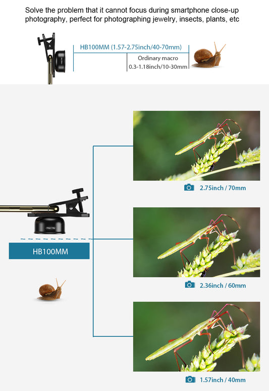 APEXEL HD Optic Camera Phone Lens 100mm Macro Lens With 17mm Universal Clip For IPhone Samsung Xiaomi Most Smartphones