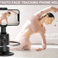 HKXYK Face Tracking Tripod, Desktop Gimbal, No App Required, 360° Rotation Face Body Phone Camera, Mount Smart Phone Tracking Holder for Live Vlog Streaming Video, Rechargeable Battery-Black