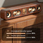 Portable Wireless Speaker with Enhanced Bass - Wireless, Dual Speakers, Rechargeable Battery, Ideal for Parties & Gifts, Wood Grain Design