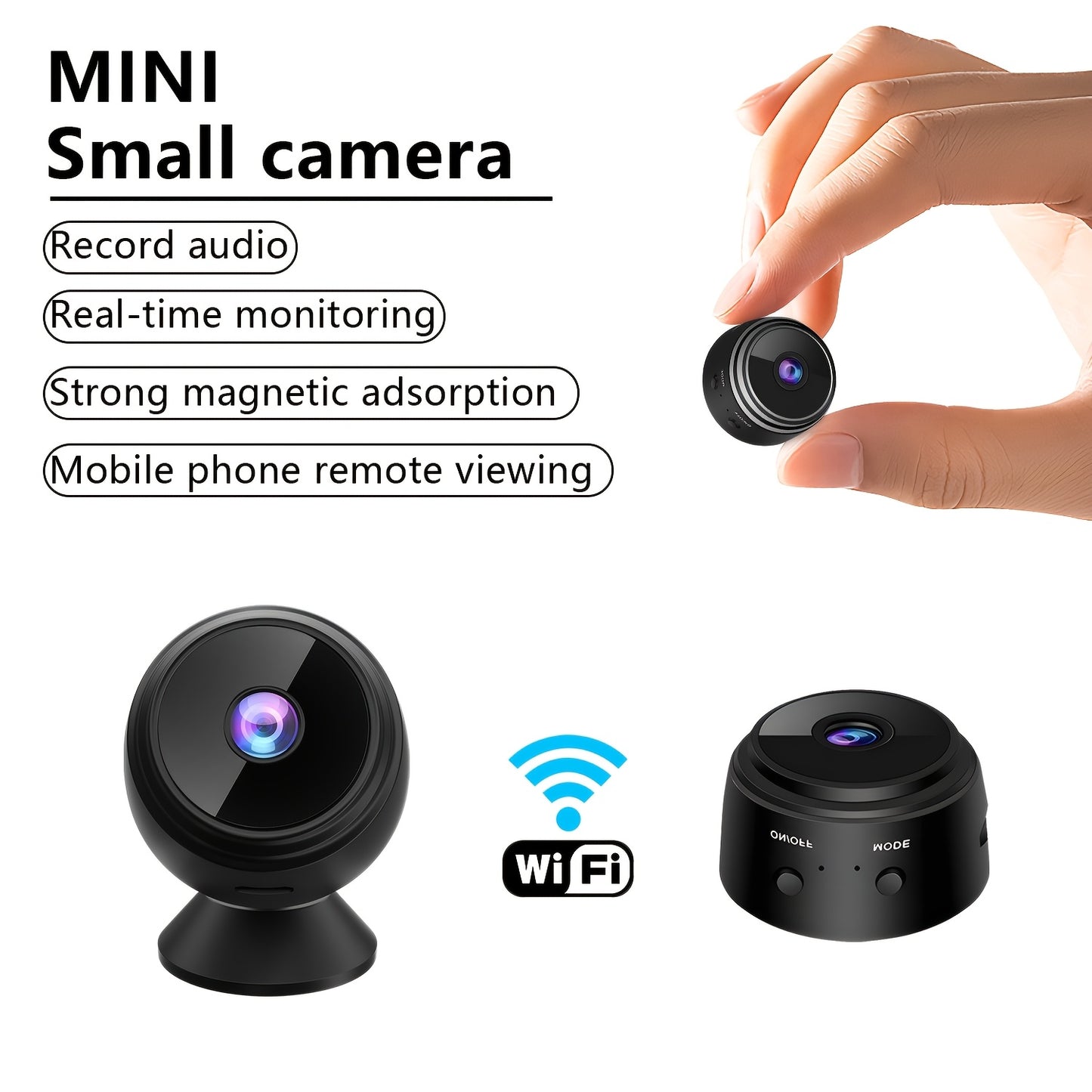 Smart Mini Wireless Security Camera - Indoor/Outdoor Surveillance with Remote Viewing App, USB Powered, Rechargeable Battery, Home Assistant Feature, Mobile Phone, Personal Housekeeper Assistant