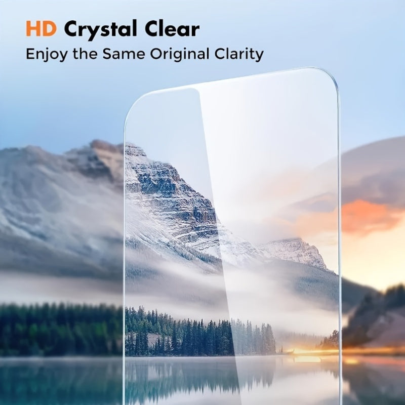 3-Pack Tempered Glass Screen Protectors for iPhone 15/14/13/12/11 Pro Max, 16 Pro, 7/8/SE/XS/XR