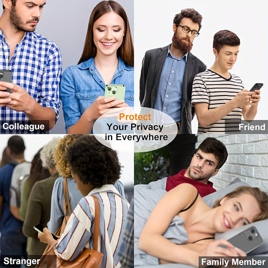 8pcs/set Full Coverage 4pcs Privacy Screen Protector For IPhone 15 Pro Max Glass For IPhone 14 Pro Max 6.7-Inch, With 4pcs Camera Lens Protector, 9H Tempered Glass Film