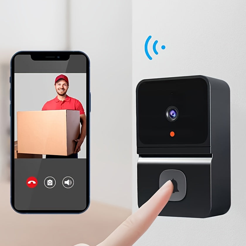 [Popular Choice] Smart WiFi Doorbell with Built-in Battery - Wireless Security Video Intercom, 2-Way Audio, Night Vision, USB Rechargeable, Low Power Consumption, Supports 2.4G Wifi