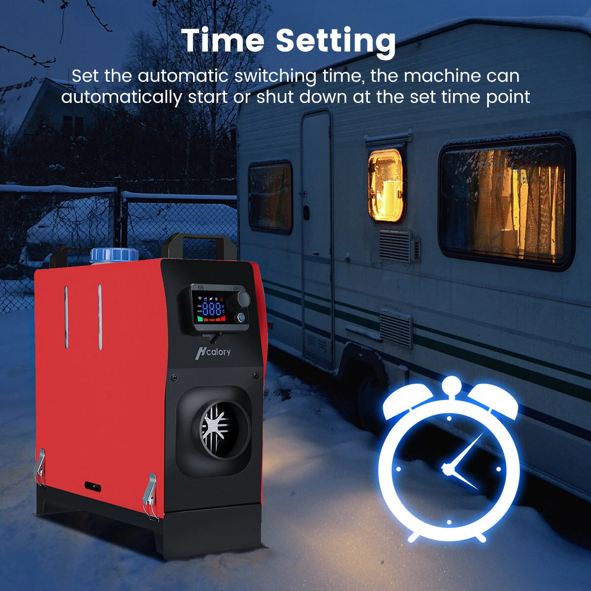 HCalory 5-8KW 12V Car Parking Heater Diesels Air All in 1 LCD Thermostat for Car Truck SUV Bus RV Boats