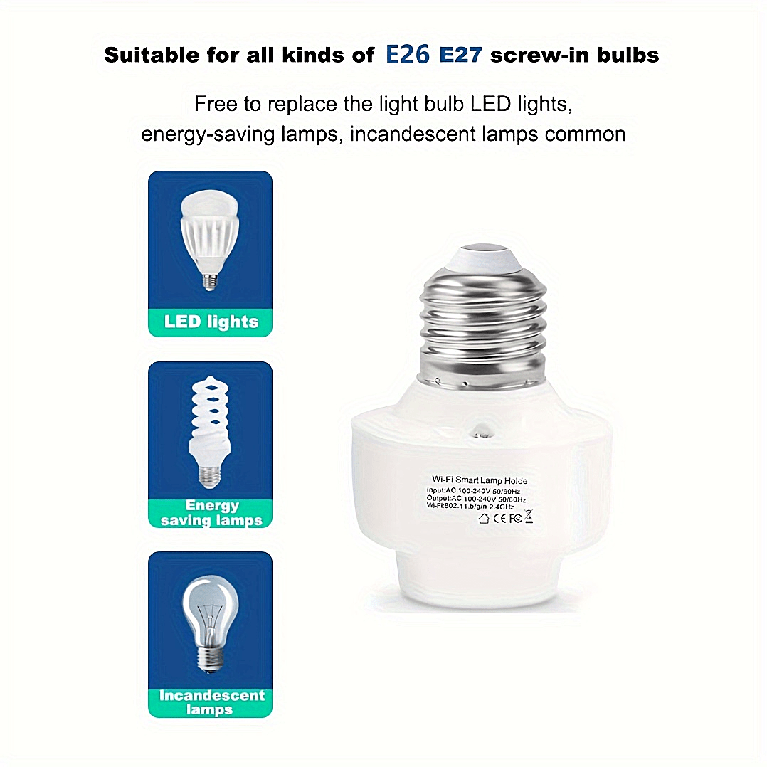 QIACHIP Ewelink WiFi Smart Light Bulb Socket