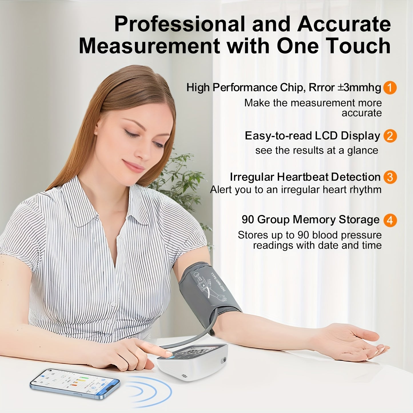 ALPHAMED U807 Wireless Upper Arm Blood Pressure Monitor