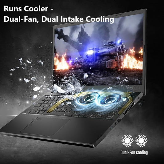 acer Nitro V 15 Gaming Laptop, 15.6" 144Hz FHD IPS Display, Intel 10-Core i7-13620H, NVIDIA GeForce RTX 4060, 32GB DDR5 RAM, 2TB SSD, Windows 11 Home