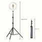 10" LED Ring Selfie Light with Mobile Phone Tripod Set