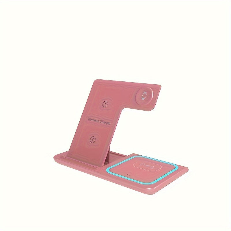 TIMESS 3-in-1 Wireless Charging Station, for iPhone 16, 15, 14,13,12,11/Pro/Max/Mini/Plus, X, XR, XS/Max, SE, 8/Plus, for Apple Watch 1-9, for Airpods 3/2/Pro