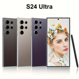 S24 Intelligent Touchscreen Phone, Dual Card Dual Standby, Facial Recognition, 8 256GB, High-definition Camera, 6800mAh - With Stylus, Headphones, Type-C Charging Cable, Phone Case, Screen Protector