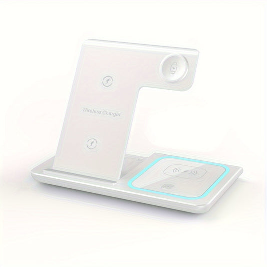 TIMESS 3-in-1 Wireless Charging Station, for iPhone 16, 15, 14,13,12,11/Pro/Max/Mini/Plus, X, XR, XS/Max, SE, 8/Plus, for Apple Watch 1-9, for Airpods 3/2/Pro