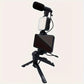 Professional Live Streaming Kit - Handheld Gimbal & Stabilizer with LED Light, Tripod, Microphone, and External Camera Connectors