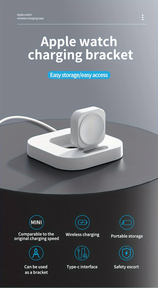 For Watch Charger S8 Ultra For IWatch7 Wireless Magnetic Suction For Watch 6/SE/5/4/3/2 Series E Fast Charging Cable Portable Charging Base Bracket