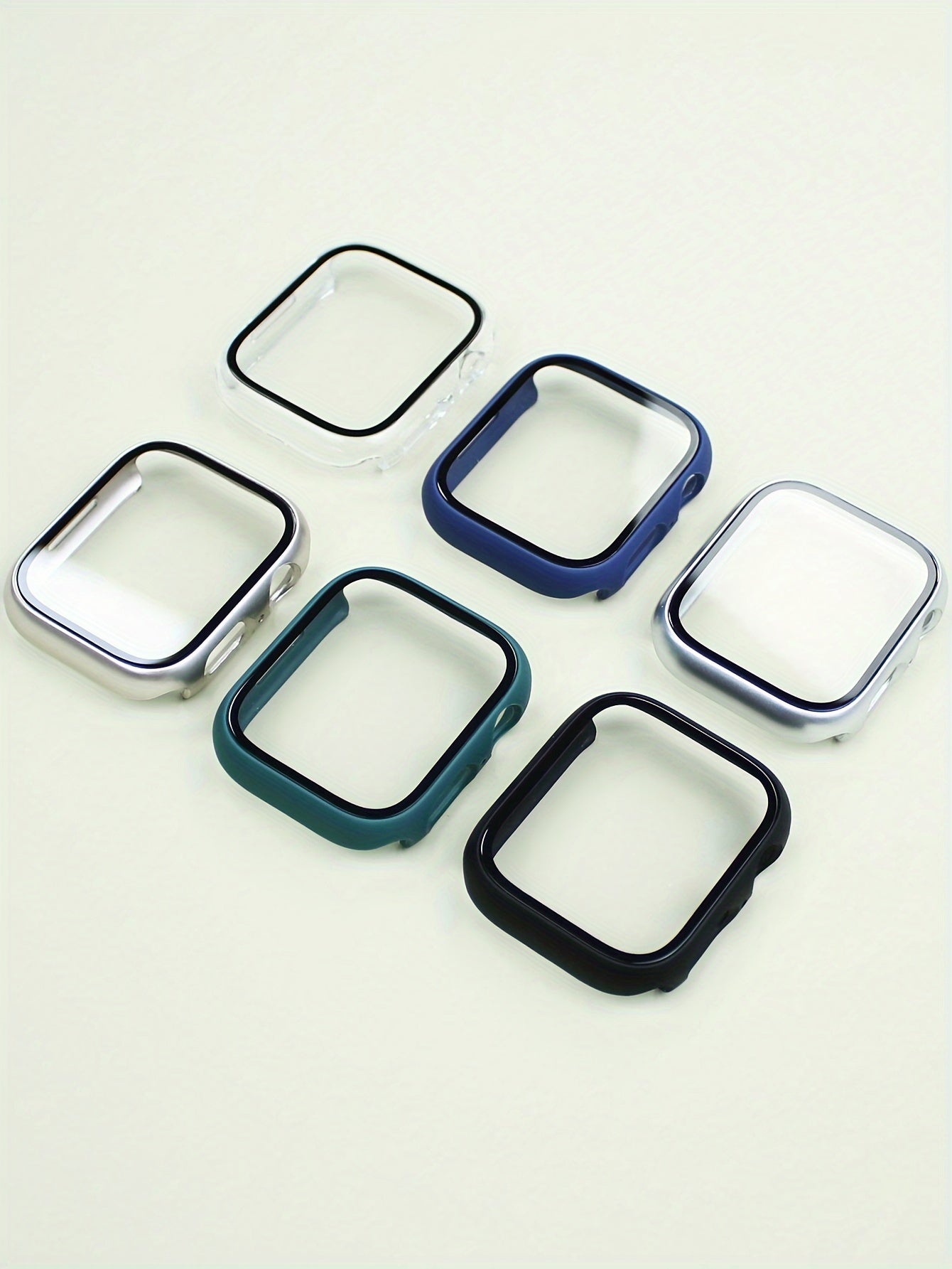 Glass  Case For Apple Watch 8 7 45mm 41mm 44mm 40mm Screen Protector PC Cover Bumper For IWatch Series 3 4 5 SE 6 Accessories