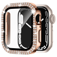Megkhla Apple Watch Screen Protector, Bling Case For Apple Watch 40mm 44mm 41mm 45mm SE Series 8 7 6 5 4 With Hard PC Tempered Glass Rhinestone Protection Full Face Case Accessories For IWatch Girls & Women