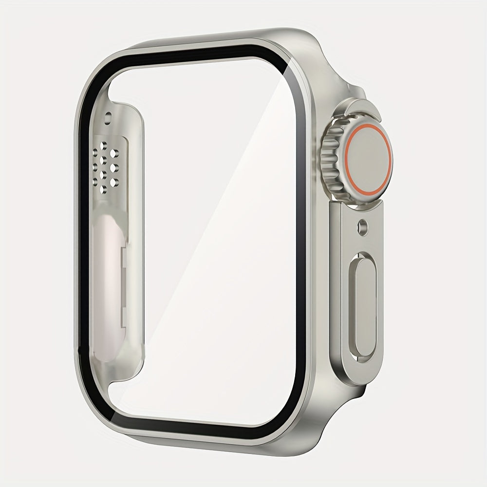 Change to Ultra Protective Case for iWatch 7 8 9 6 5 4 SE - Hard PC Cover with Built-in Tempered Glass Screen Protector - Ultra-Thin & Durable - For Men & Women - Suitable for Everyday Use - Perfect Gift for Tech Lovers