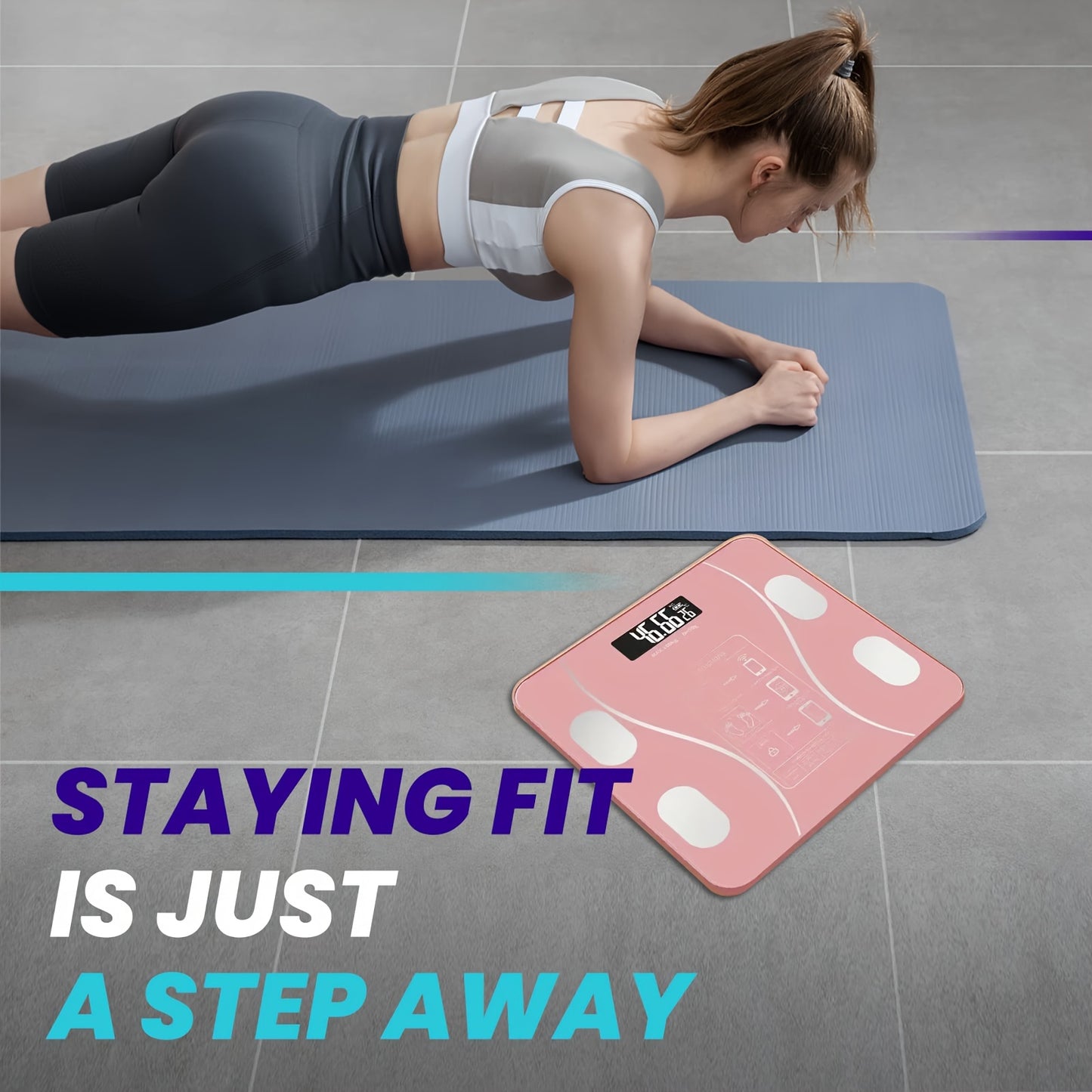 Wireless Smart LED Weight Scale, With Long Lasting Battery Powered, Trackable Measurement Of Weight, Daily Exercise Exclusive, Multiple Family Joint Use, Best Gift For Family, Black/White/Pink Three Colors