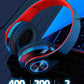 B39 Light Emitting Wireless Headphones - Colorful LED Lights, Comfort Over Ear, Foldable, Built-in Microphone, FM, SD Card Slot - Wired - For School, Tablet, PC, TV, Cellphones - Perfect Gift for Birthday, Easter, Boy/Girlfriends