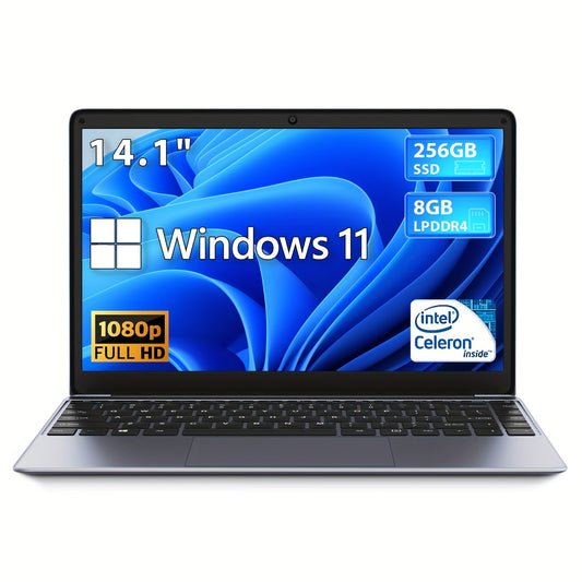 CHUWI HeroBook Pro Windows 11 Laptop, 14.1" 1920*1080 FHD IPS Display, 8GB LPDDR4 256GB SSD 1TB SSD Expand, Intel N4020, Mini HD, 2.4G/5G WiFi, Webcam, USB 3.0, TF Card, NoteBook Computer