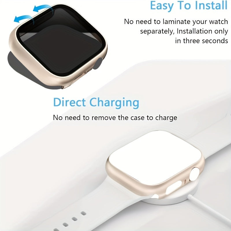 Privacy Protection Case Screen Protector, 26 Degree Touch Sensitive Ultra-Thin Glass Lightweight Cover Bumper For Iwatch Ultra/Series 9/8/7/6/5/4/3/2/SE, 38/40/41MM、42/44/45/49MM