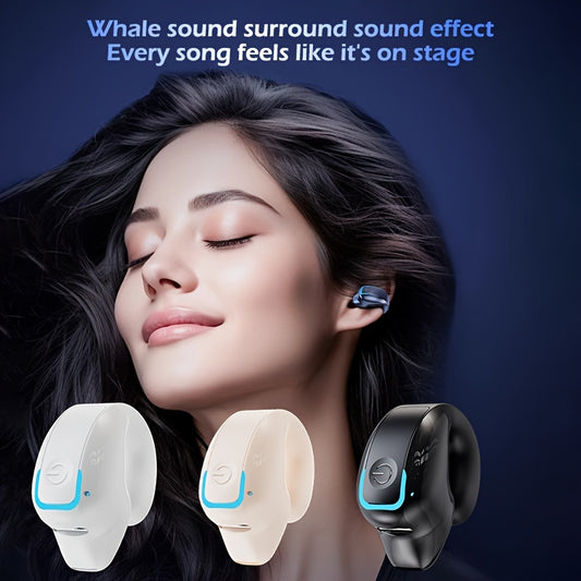 [Popular Choice] Wireless earbuds with long battery life, universal phone control, voice call noise reduction - wireless earphones for sports with button volume control, crystal microphone, 45mAh lithium polymer battery, suitable for all smartphones