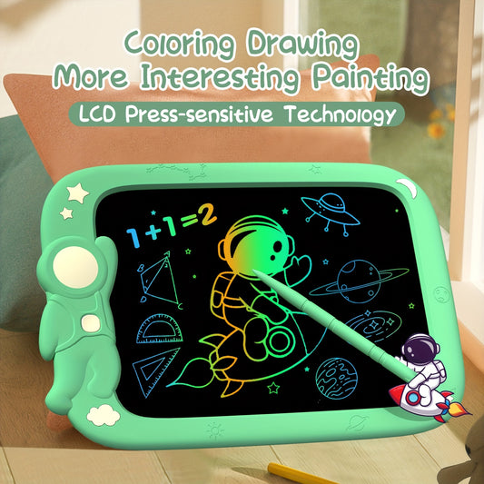 2pcs 9 Inch LCD Writing Tablet for Kids, Astronaut Colorful Drawing Pad, Kids Drawing Board, Boys and Girls Kids Learning Toys Yeas old 3-12