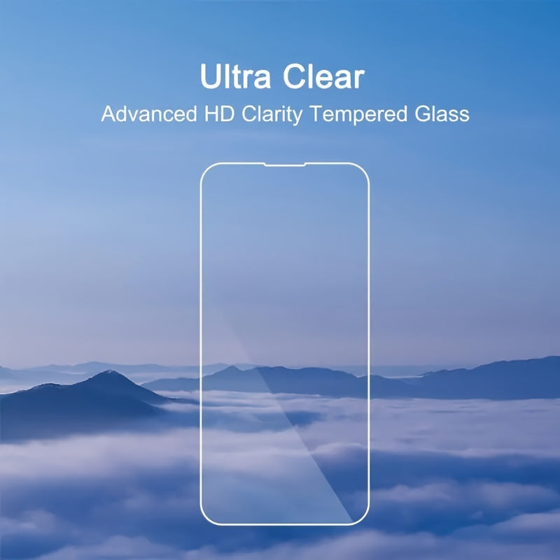 3-Pack Tempered Glass Screen Protectors for iPhone 15/14/13/12/11 Pro Max, 16 Pro, 7/8/SE/XS/XR