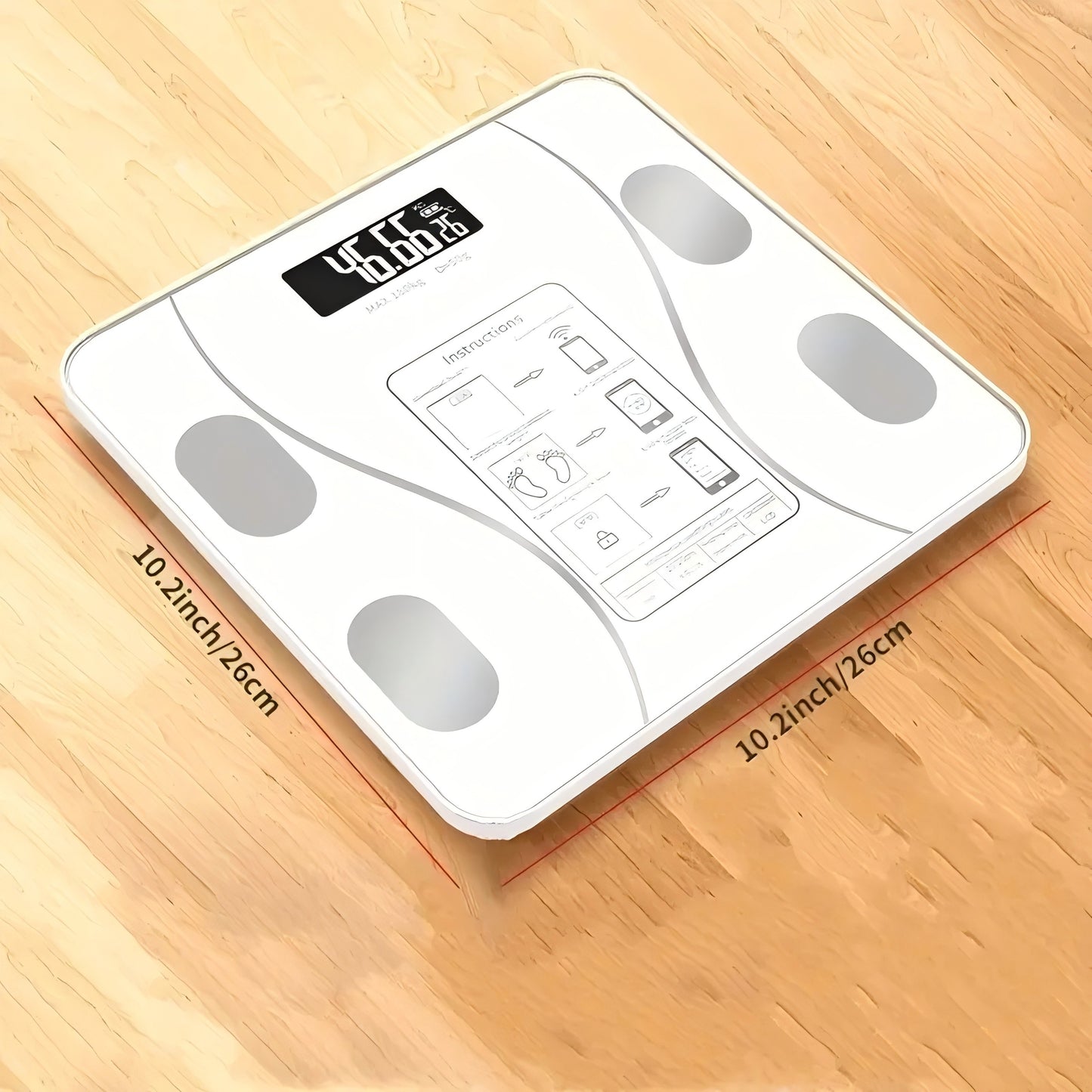 Wireless Smart LED Weight Scale, With Long Lasting Battery Powered, Trackable Measurement Of Weight, Daily Exercise Exclusive, Multiple Family Joint Use, Best Gift For Family, Black/White/Pink Three Colors