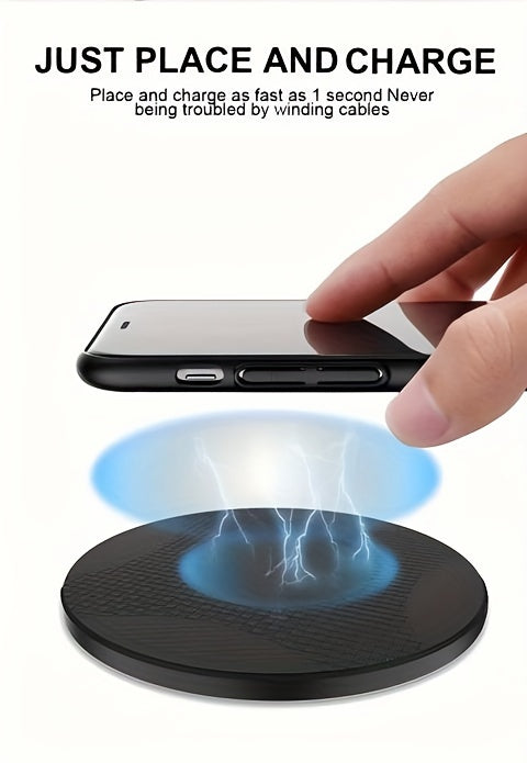 Desktop Disc Fast Wireless Charger 10W Max, for iPhone 16/15/14/13/12/11/8 Series, for Galaxy S23/S22/S21/S20/S10/S9, for Galaxy S24/S23/S22 Ultra, for Google PIXEL 8A/8/8 Pro/Pixel 9 Pro XL/Pixel 9 Pro, Wireless charging station