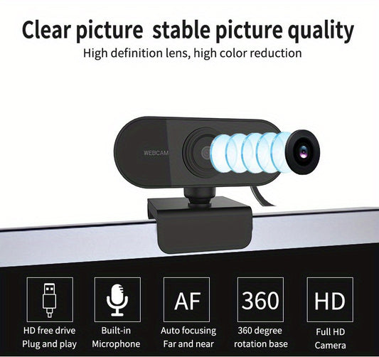 Full HD 1080P network computer with microphone, video camera, voice call camera, conference camera, student classroom camera, video network camera, work camera