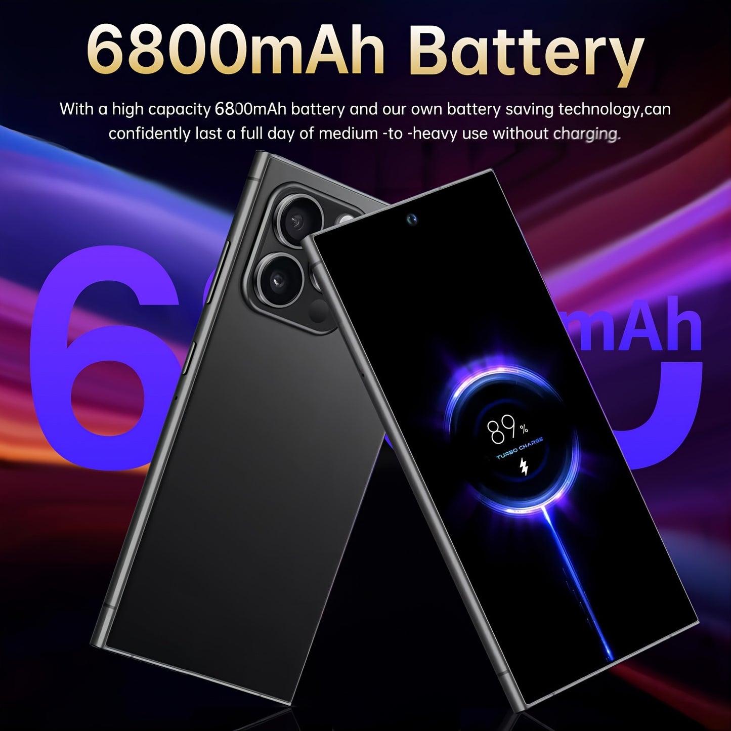 8GB 256GB Android 13 Smartphone - Large 6.8" Display, Long-Lasting 6800mAh Battery, Built-in Stylus Pen, 50MP 13MP Camera, GPS, 30W Fast Charging, OTG Function, And 5G Network, Expandable 512GB Memory, Unlocked Cell Phone for Worldwide Use