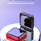 Hinne 10000mAh large capacity mobile power 5V2.1A Portable USB charger Charging bank suitable for Android/Apple devices (2xUSB output), with LED lighting, LED digital power display, safe and stable polymer lithium battery
